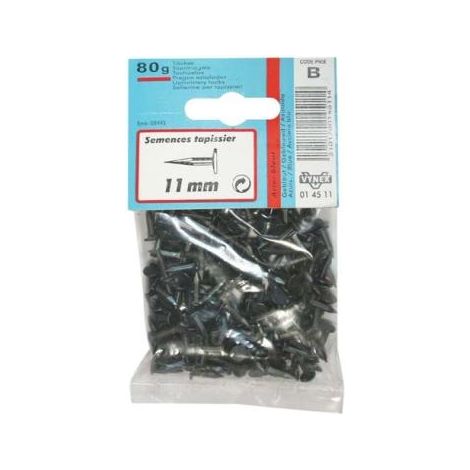 Suola da tappezziere in acciaio azzurrato da 11 mm, sacchetto da 80grammi