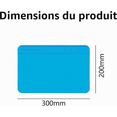 Silicone Welding Mat for Electronics 300 x 200 mm Blue Antistatic Mat Soldering Mat Silicone Watchmaker Mat Multifunctional Maintenance Mat for Soldering Station (1/3)