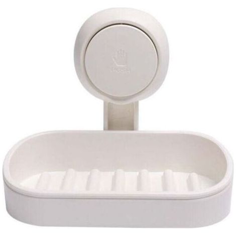 FENOPLASTICAPorte-savon à ventouse, sans perçage, réutilisable, installation en 1 seconde, porte-savon de douche, fixation murale pour carrelage de douche, support de salle de bain étanche. (1/4)