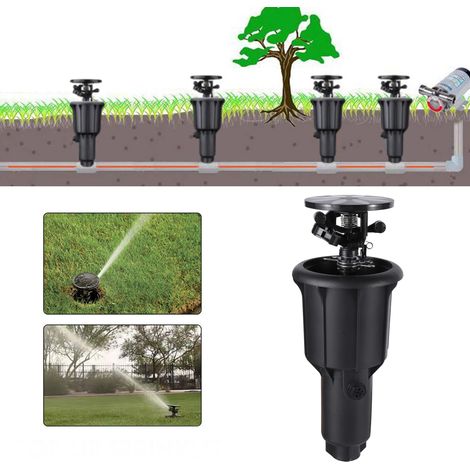 Arroseur rotatif escamotable pour terrain de football, golf, pelouse et jardin arrosage enterré avec filetage et buse à bascule intégrée (1/5)