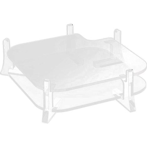 Support de bureau transparent en acrylique pour Mac Mini, avec ventilation, espace de stockage SSD et accès au bouton d'alimentation (fdq) (1/5)