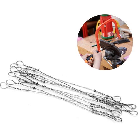 Lot de 10 scies à fil multifonctions de 130 mm avec petite lame. (1/5)