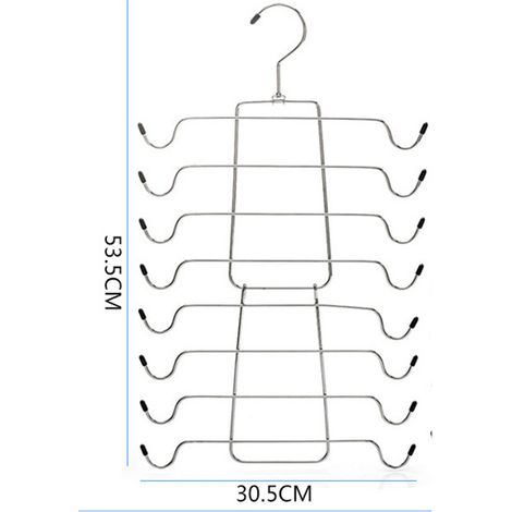 Séchoir à sous-vêtements multicouches, cintre pliable en forme de sangle, étendoir à linge multifonctionnel sans couture, 8 niveaux (1/5)