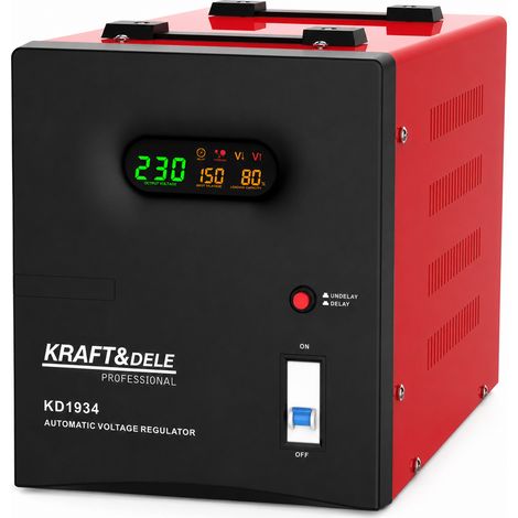 Stabilisateur de tension automatique AVR 3000 VA – Régulation automatique – Protection contre surtensions – Faible volume sonore – Kraft