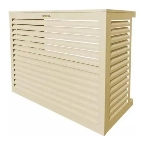 DECOCLIM - Cache unité extérieure en aluminium ivoire clair taille M - 23AM1015