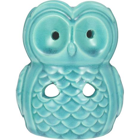 Diffuseur D'arômes en Céramique de Hibou Bleu, Lampe à Huile Décorative pour Aromathérapie au Bureau ou Salon (1/5)