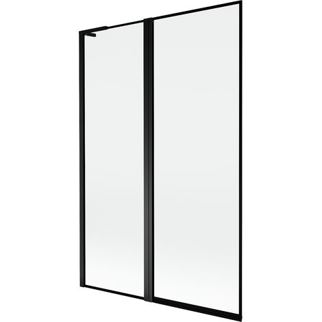 Mexen Mist L paravento da bagno 2-ante sinistro 120 x 150 cm, cornice nera, nero - 8A9L-120-011-70-70-L (1/5)