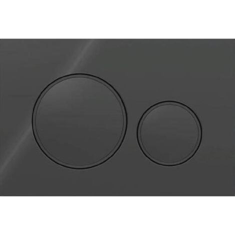 Ecleanfy - Convient pour Plaque de déclenchement WC 2 touches – Finition noir mat et brillant – Dimensions 246 x 164 x 12 mm – Compatible réservoirs Geberit Sigma - Sigma20 (1/5)