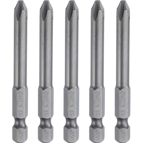 5 x 1/4" Hex Shank Phillips Screwdriver Bits (1/5)