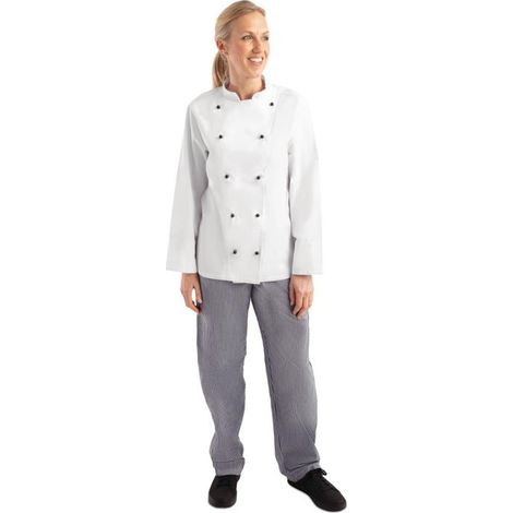 Veste de Cuisine Mixte Chicago Manches Longues Blanche - Whites Chefs Clothing (1/5)
