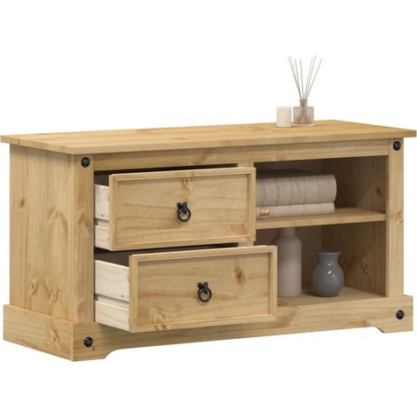 Meuble TV Corona 100x40x52 bois de pin massif (1/5)