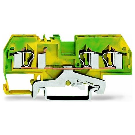 Connecteur à 3 fils 4 mm² jaune-vert 281-687