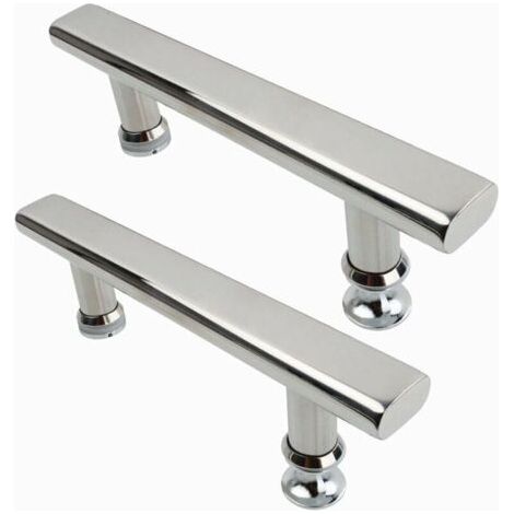 FLITI Türgriffe für Badezimmer und Küche, 2 x 145 mm, Chrom-Edelstahl, für Duschtüren