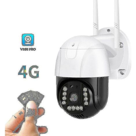 4G-Überwachungskamera für den Außenbereich – Full HD 1080p – Farbnachtsicht – 4-facher Digitalzoom – Schutzart IP66