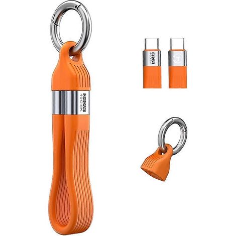 Kurzes (15 cm) USB-C-Schlüsselanhängerkabel, 240 W, USB 4.0 (USB-C auf USB-C), Datenübertragungsrate 40 Gbit/s, 8K bei 60 Hz, kompatibel mit iPhone 17/16/15, Samsung, Pixel und SSD (1/5)