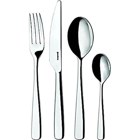 Guzzini Grace Set 24 Posate, Acciaio Inossidabile, Grigio, 6 unità (1/3)