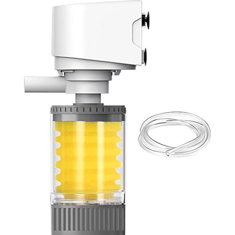 Filtres Pour Aquarium Filtration pour Aquarium à Tortues（4w）  Filtre Aérateur pour Aquarium Bassin à Bettas Crevettes Eau Douce Eau Salée Récif Algues