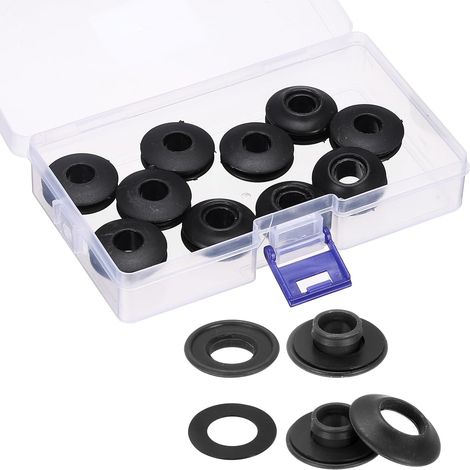 Ensemble de 10 œillets en Plastique pour bâches, Noirs (1/5)