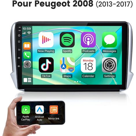 10 pouces Carplay Autoradio pour Peugeot 2008 (2013-2017) système Linux JUNSUN (1/5)