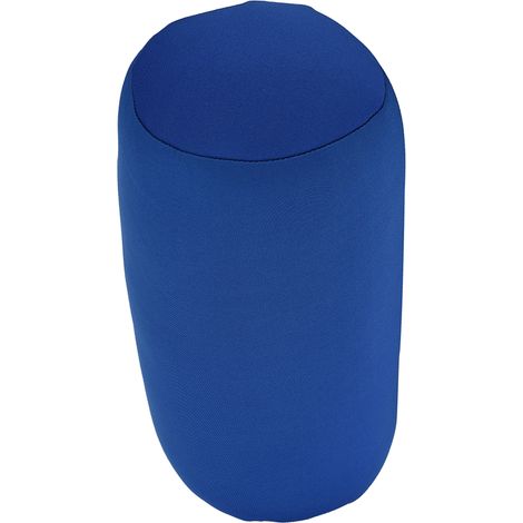 Coussin de dos en microbilles, oreiller roulé, coussin décoratif pour la maison, soutien de la nuque, confortable, bleu (1/5)