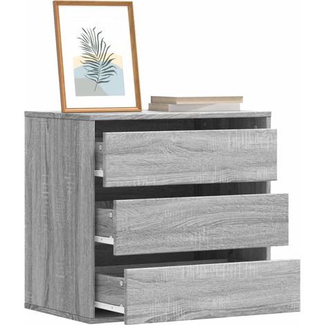 Kommode Grau Sonoma 60x41x58 cm Holzwerkstoff