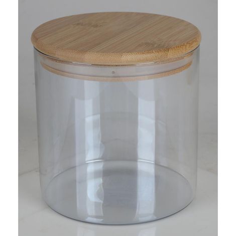 12x Vorratsglas Bambusdeckel Gefäß Box Behälter Aufbewahrung Müsli Nudeln Reis (1/4)