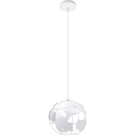 U-DO Suspension Filaire design Moderne 2018cm Lustre Cage en Métal Blanc Décoration Café Couloir (1/3)