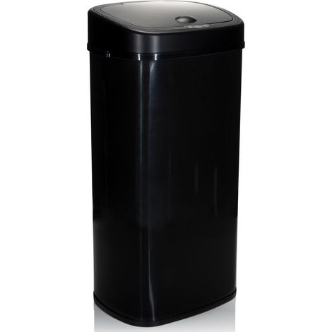 Abfallsammler / Mülleimer CLEAN VI mit Sensor 68L Stahl schwarz hjh OFFICE (1/5)