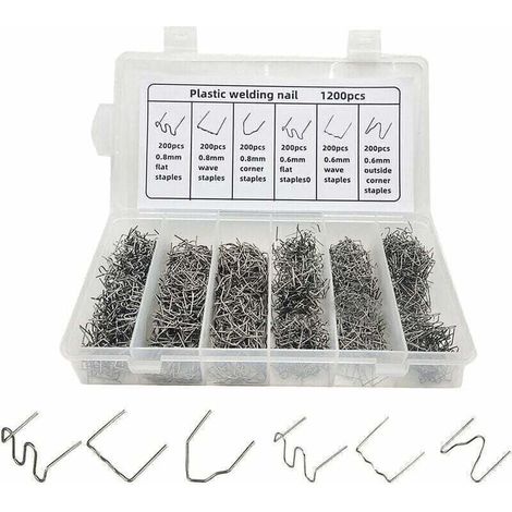 Agrafes Chaudes De Rparation En Plastique Automatique Pour La Rparation De Soudure En Plastique De Pare-Chocs De Voiture, 1200PCS (1/4)