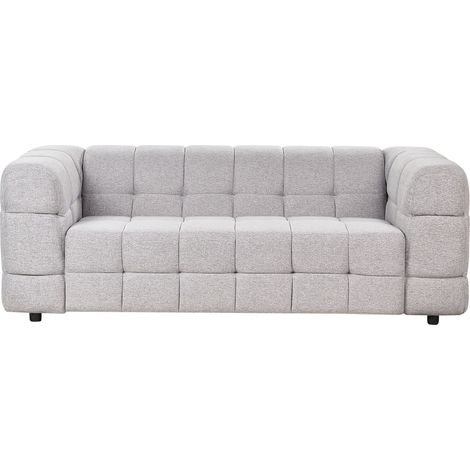 Sofa 3-Sitzer MULLOLA Stoff Hellgrau