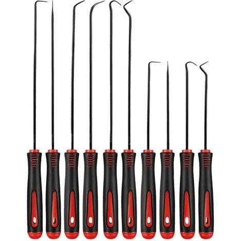 Crochets et Pics de Précision,Arrache Joint Injecteur,Jeu 10 Outils Précision pour Joints - Tournevis Retirer les d‘Huile Moteur Toriques (1/5)