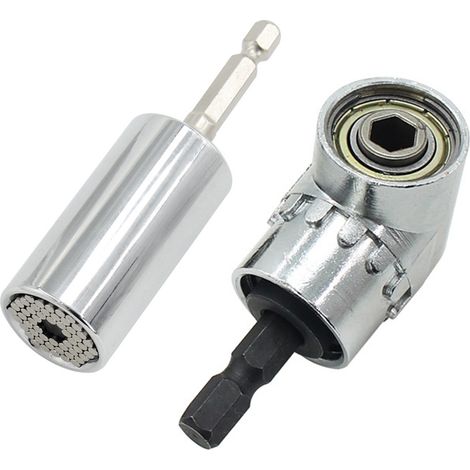 Coffret de 3 douilles multifonctions avec embouts d'angle, douille Magic Socket 7-19, douille à cliquet Magic Socket, embout d'angle 105°, bobine magnétique (1/4)