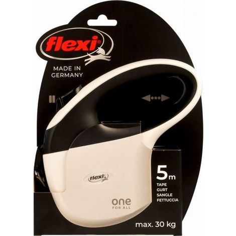 Flexi one for all s blanco - negro - correa automática para perros de hasta 30 kg - 5 m (1/2)