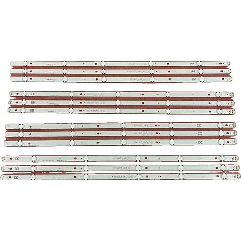 Barre de rétroéclairage LED, matériau en aluminium, longueur de 1330 mm, configuration de 10 LED, tension de 3V, compatible avec la série 65UJ (1/5)