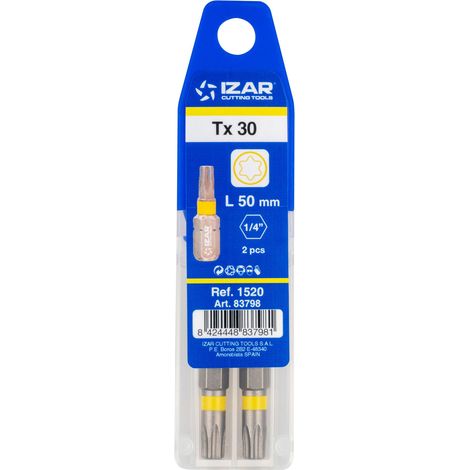 Punta Atornillar Torx 15 DIN3126 Standard L50 - (pack 2 pcs. - EUR/pack) -1520- IZAR (1/4)