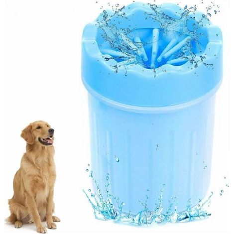 Blue Dog Paw Cleaner, Portable Dog Paw Washer, Upgrade Dog Paw Cleaner, Portable Dog Paw Washer Pet Cleaning Brush, 11.7x11.7x23CM (1/4)