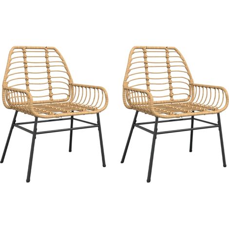 Maison Exclusive - Sedie da Giardino 2 pz Marroni in Polyrattan