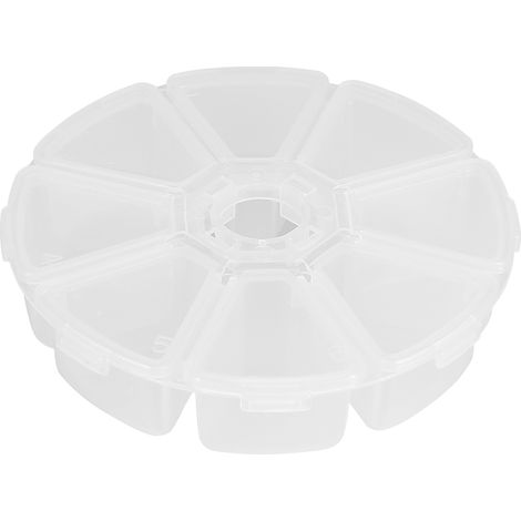 Boîte de rangement pour perles et strass de nail art, 8 compartiments vide, coffret de décoration gemmes et perles pour ongles, fournitures de manucure (1/5)