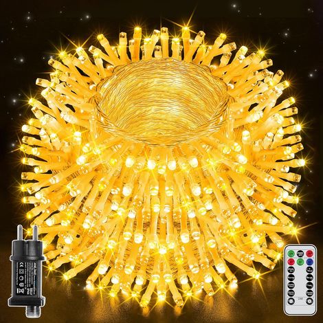 Guirlande lumineuse Exterieure 100 m, 1000 LED, Télécommande, IP44 (1/5)