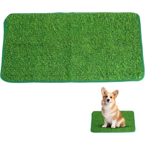 Gazon Artificiel de Toilette pour Chien - 46 x 70 cm - pour la Maison - Tapis Chien Pipi - Lavables - Antidérapantes - pour l'Intérieur et Le Balcon (1/5)