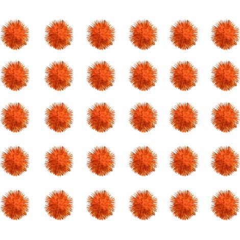 30 balles pour chat, peluche douce et élastique, couleurs vives, taille idéale pour jeu intérieur et exercice (1/5)