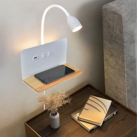 Applique Murale Interieur avec Chargeur Induction et Port USB (1/5)