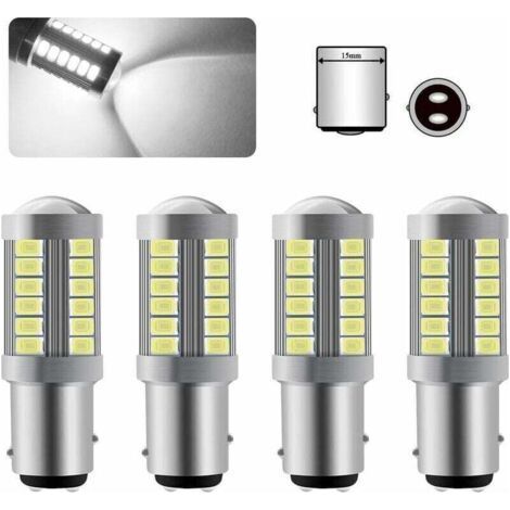 x 1157 BAY15D LED-Lampen, superhelles Weiß 6000K, 5630 33 SMD, Canbus, Bremslichtlampe, 12V (1/4)