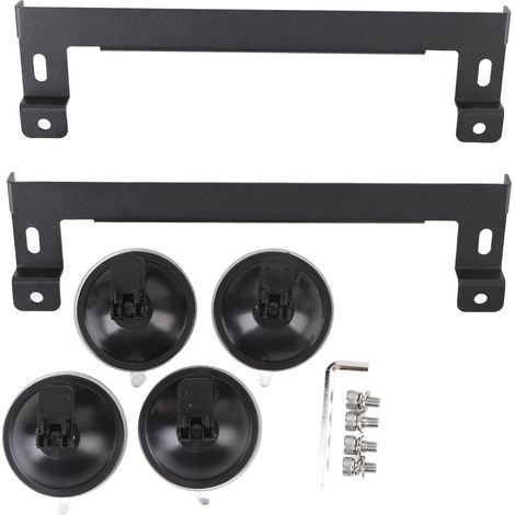 Ortviai Support d'antenne satellite avec ventouse pour voiture – Montage sur toit ou vitre, en fer noir, fixation ultra-sûre