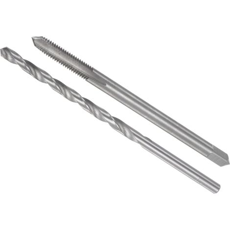Taraud et Perceuse Mèche Ensemble, M6 x 1 Filetage 100mm Longueur Taraud 6mm Forage Diamètre, Métrique Extra Longue Machine Visser (1/5)