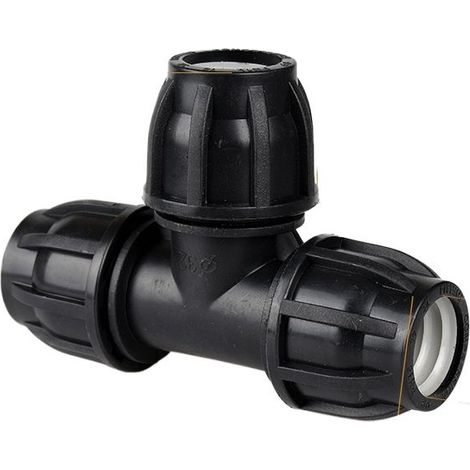 Raccord T compression PE 32 mm pour réseaux d'eau froide et arrosage,OUYLAF (1/2)