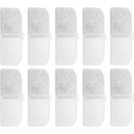 10 Stück automatische Haustier-Trinkbrunnenfilter Kohle-Ersatzfilter-11.5X4.5X1CM (1/4)
