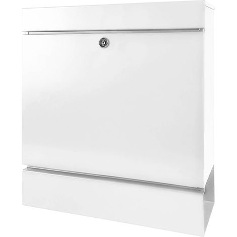 Burg Wächter 42040 SEATTLE 848 W Boîte aux lettres acier blanc avec serrure à clé C304382 (1/2)