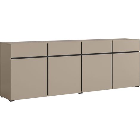 Cómoda Alfere 100, Congo, Con cajones y puertas, Número de cajones: 4, 78x225x40cm