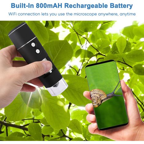 Microscope numérique sans fil HD 50X-1000X, loupe électronique portable avec écran LCD, outil d'inspection pour smartphone, observation de précision, idéal pour électronique et bijoux. (1/3)